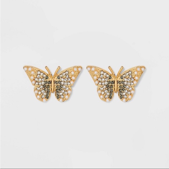 BaubleBar Jewelry - Sugarfix By Baublebar Butterfly Stud Statement Earrings Gold - BRAND NEW!